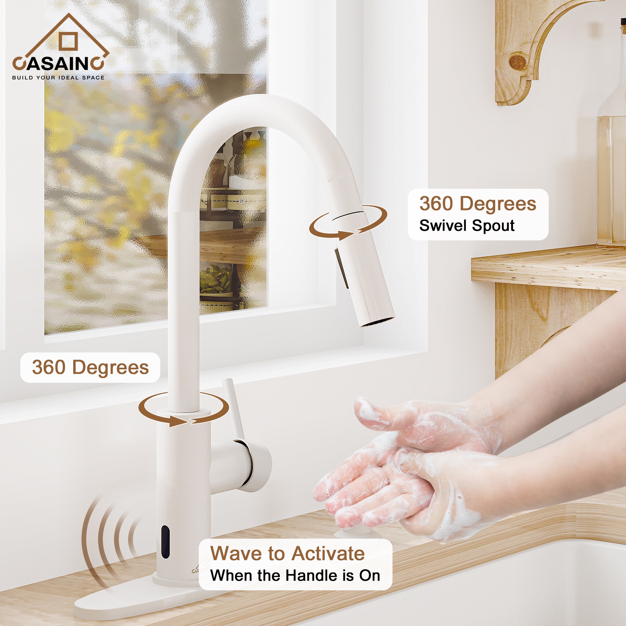 CASAINC CA-W3374-MW Kitchen-Faucets - View #4