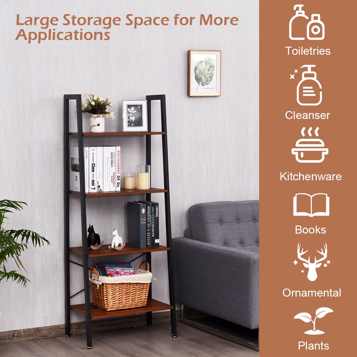 Goplus HW61498BK bookcases - View #5