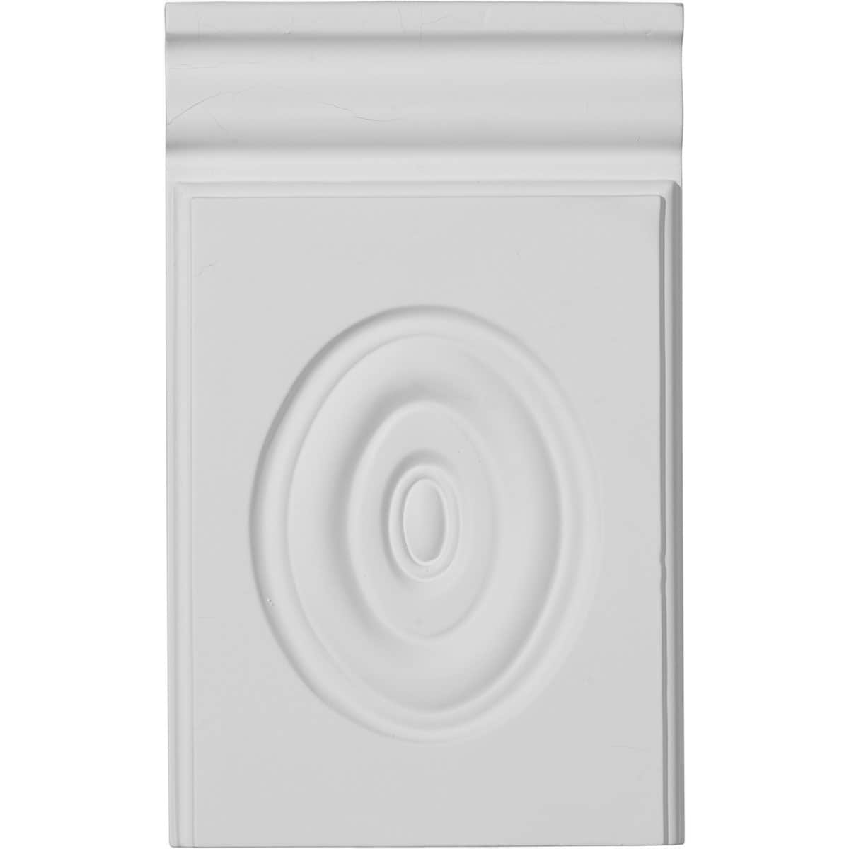Ekena Millwork PB05X09X01AD Adonis Bullseye 5.75-in x 9.375-in Primed Urethane Square Rosette