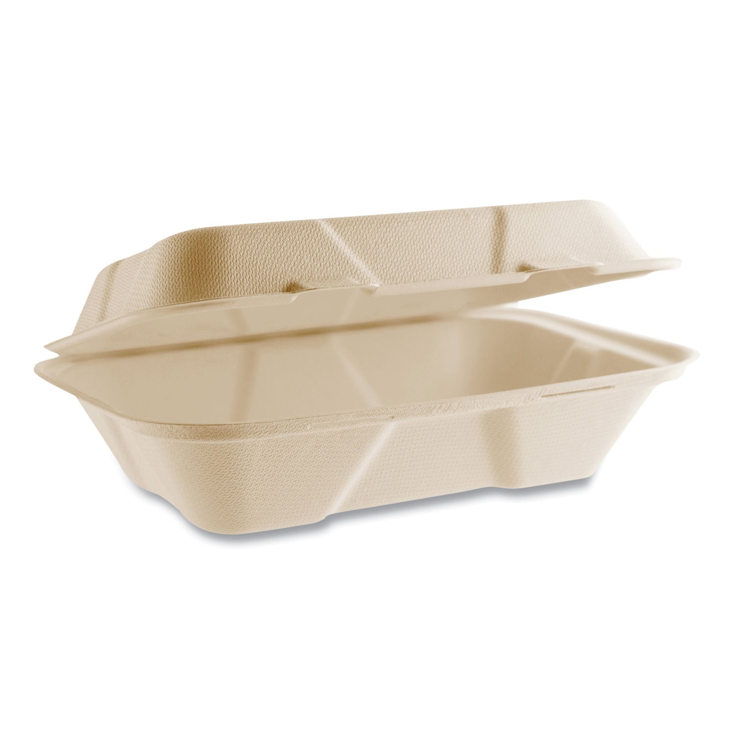 Vegware Nourish Molded Fiber Takeout Containers Compostable 6.1 x 9 x 2.9 Natural Sugarcane 200/Carton