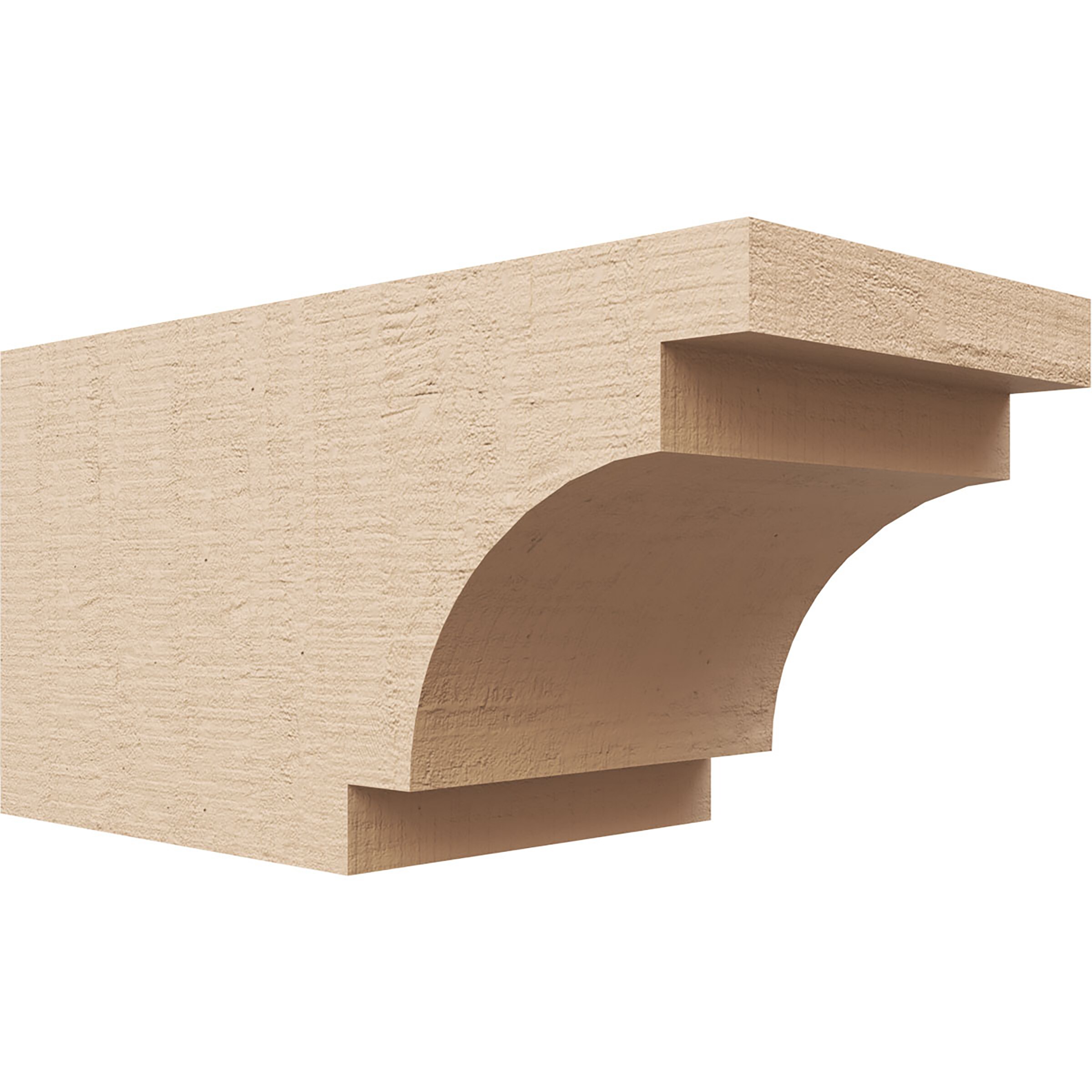 Ekena Millwork RFTU06X06X12MEDRCPR Mediterranean Woodgrain 6-in x 6-in x 12-in Brown Urethane Standard bracket