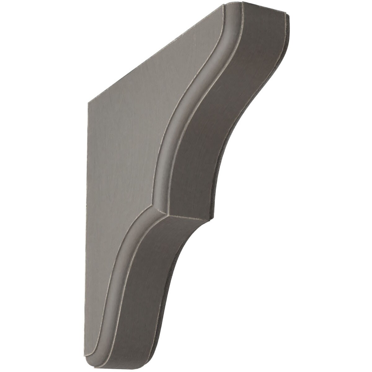 Ekena Millwork BKTWD02X08X08STGY Stratford 1-3/4-in x 7-1/2-in x 7-1/2-in Rubberwood Gray Wood Standard Bracket