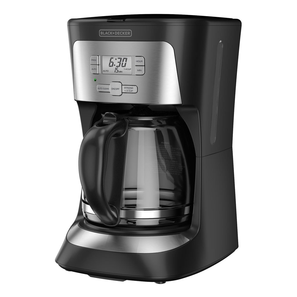 Black and Decker 12 Cup Programmable Coffeemaker in Black and Silver