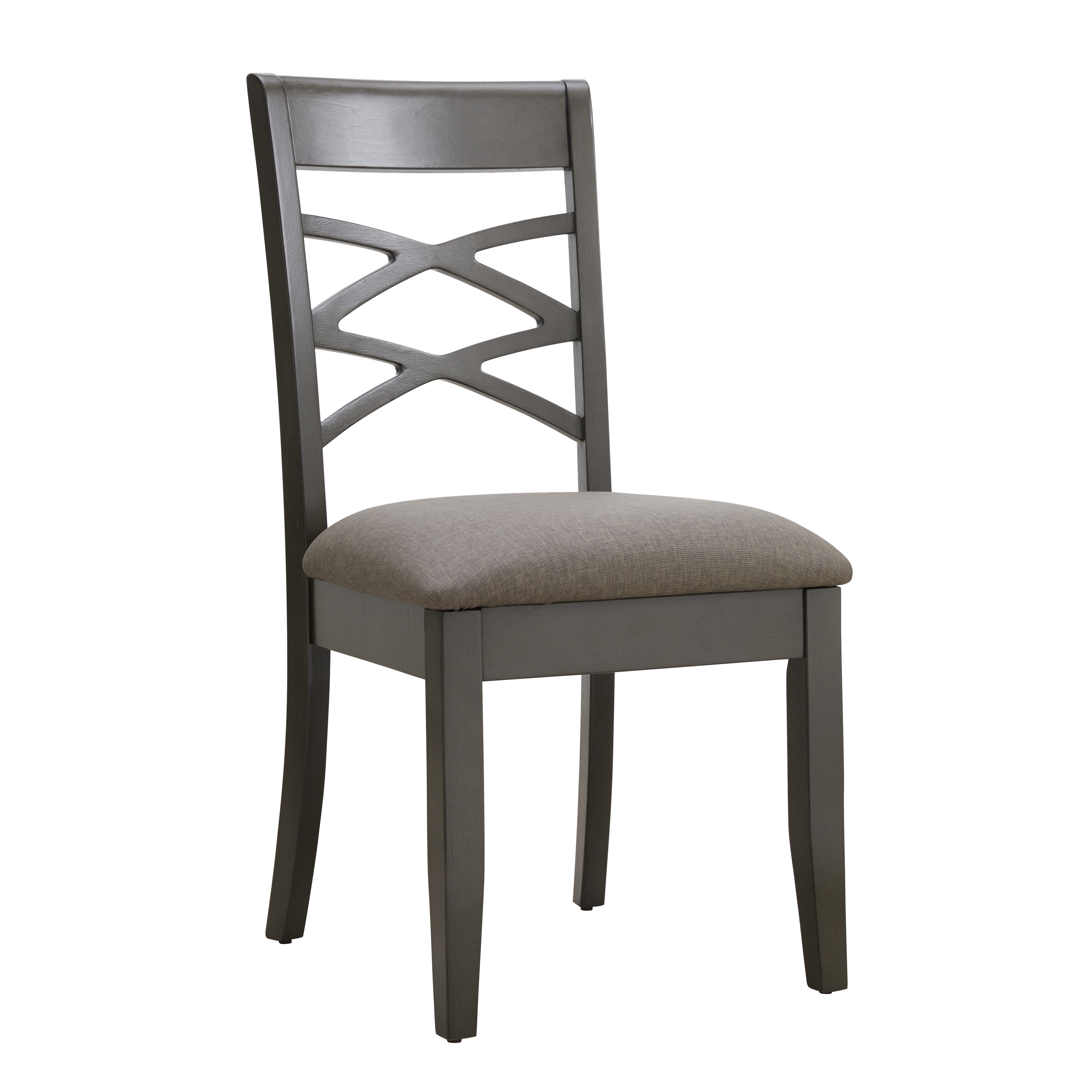 Leick Home 10184-GSMH Set of 2 Favorite Finds Contemporary/Modern Polyester/Polyester Blend Upholstered Dining Side Chair (Wood Frame)