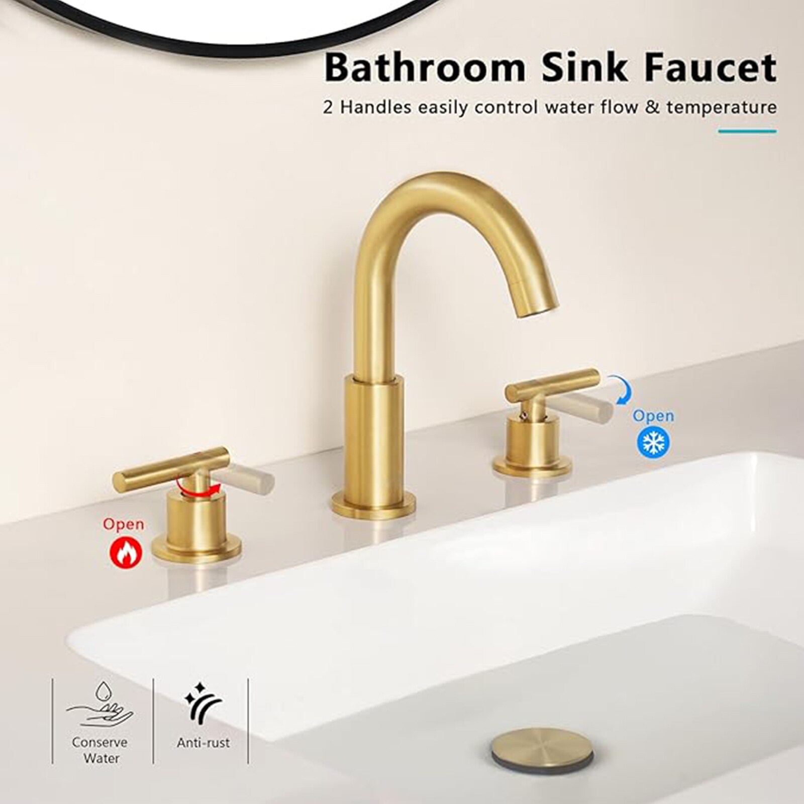 BYH HM-8LT-GOLD Lavatory-Faucets - View #3