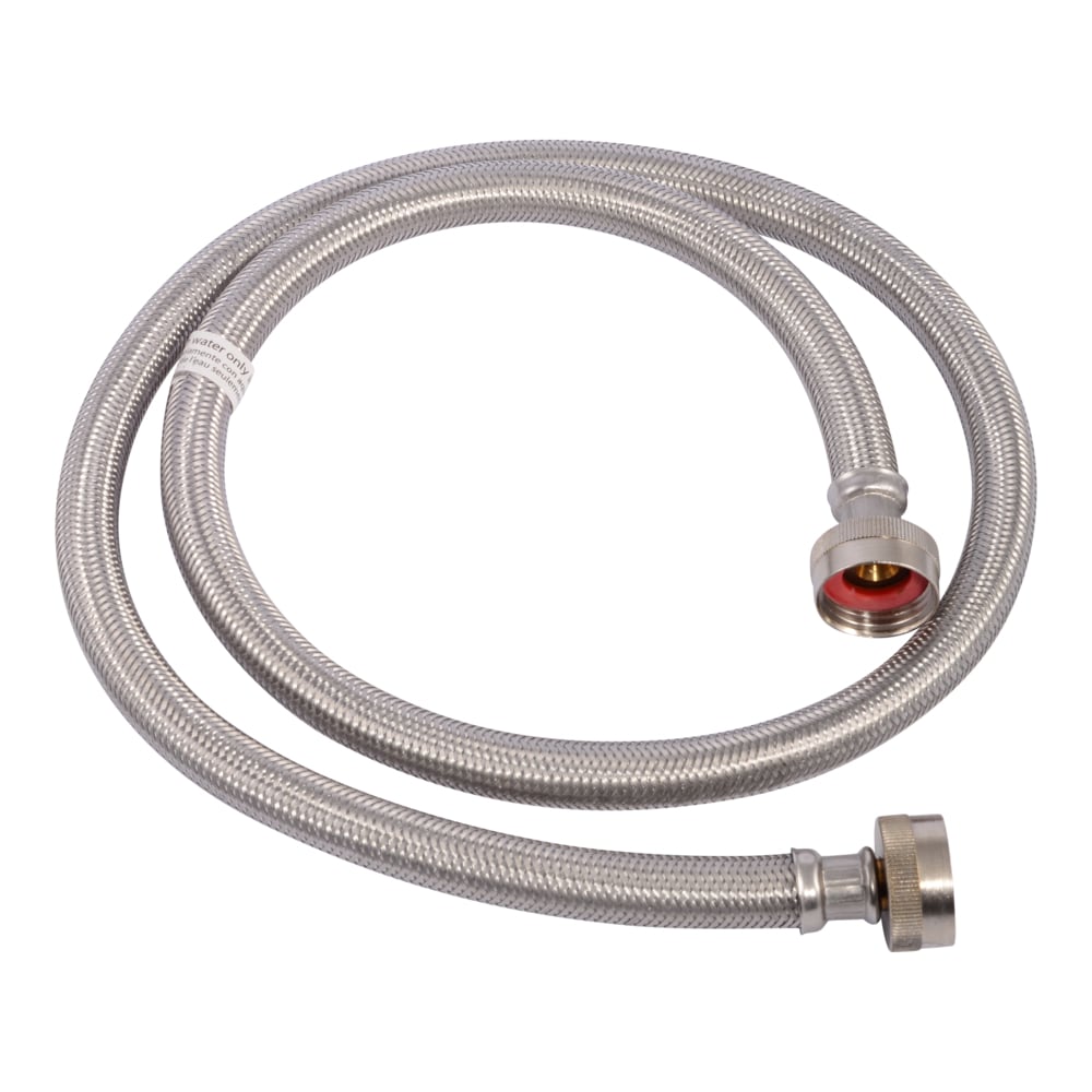 EASTMAN 10-ft 3/4-in Fht Inlet x 3/4-in Fht Outlet Braided Stainless Steel  Washing Machine Connector in the Appliance Supply Lines & Drain Hoses  department at