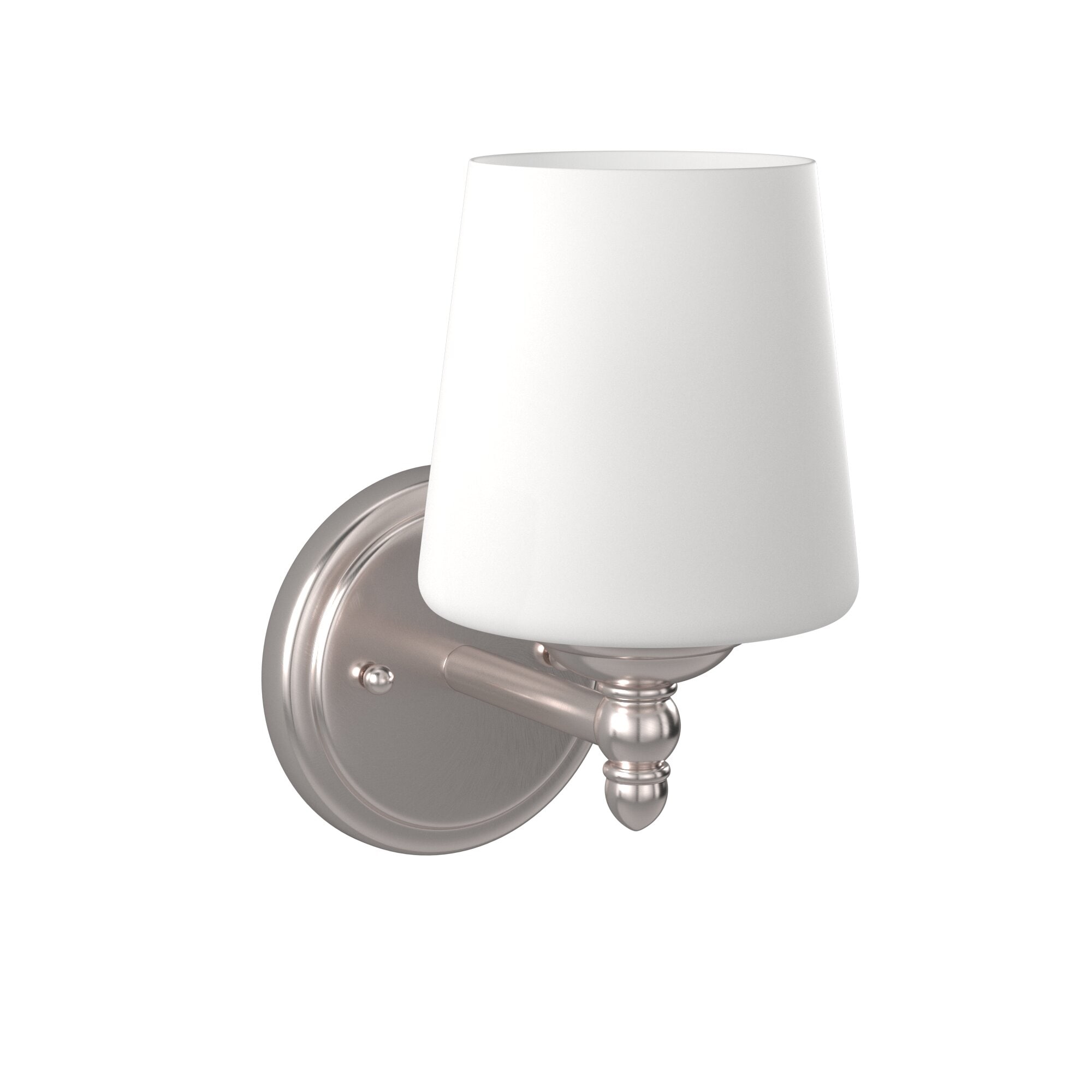 Darcy 9" Brushed Nickel Wall Sconce with Opal Glass Shade