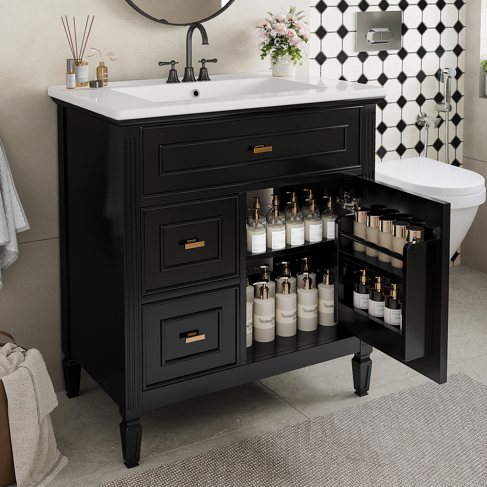WELLFOR WA24-BGZ Bath-Vanity-Combo - View #12