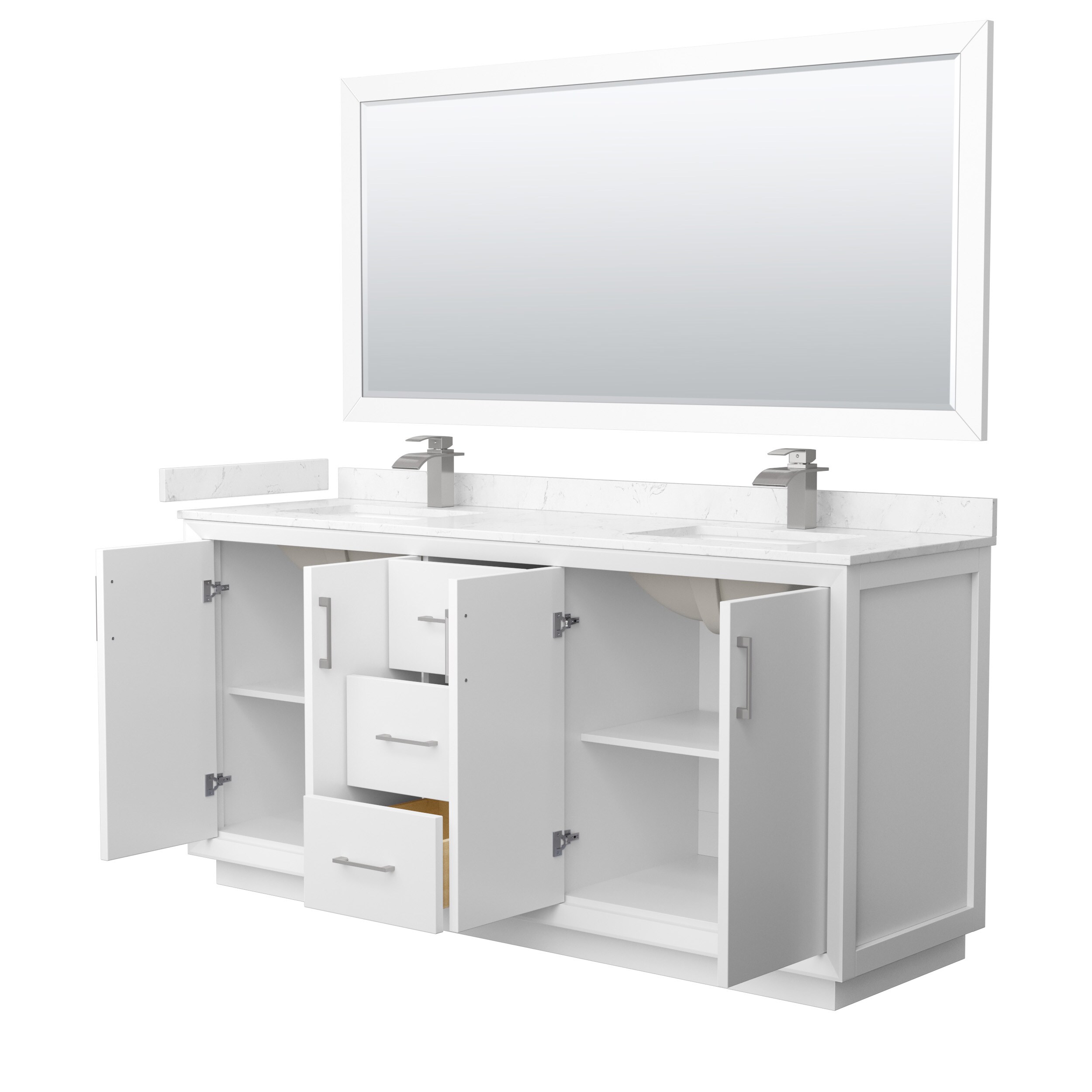 Wyndham Collection WCF414172DWHC2UNSM70 Bath-Vanity-Combo - View #2