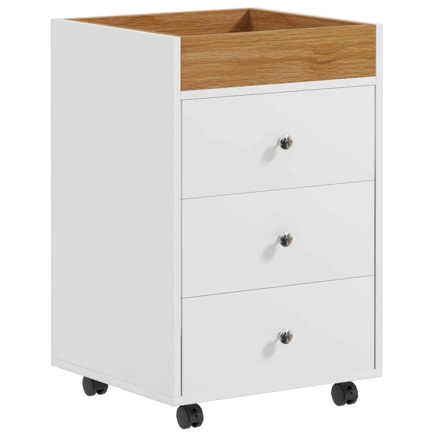 Miki Shinly - White 15.7-in File Cabinet