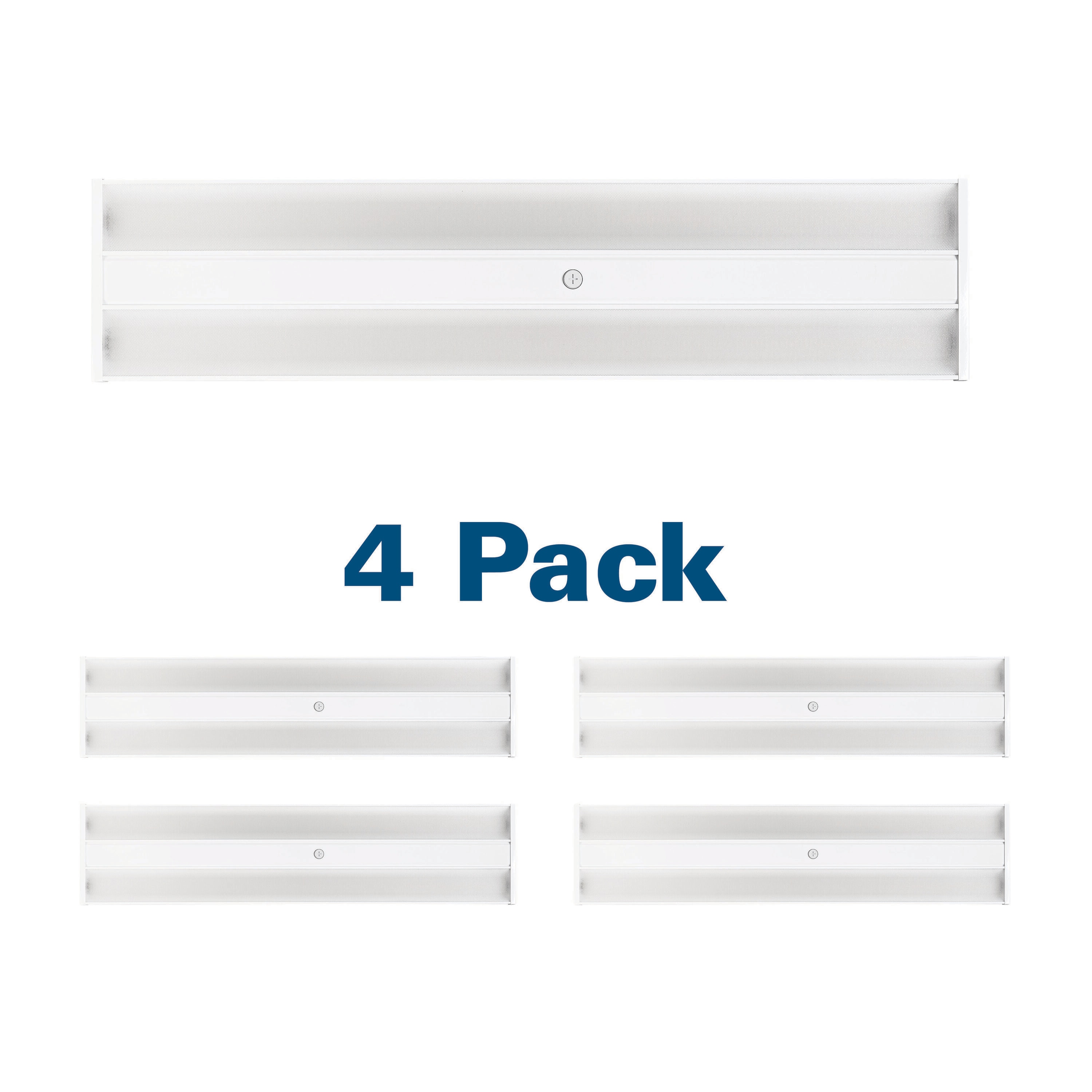 EarthTronics 11857-4PK 4 -Pack 31.1-in x 10.2-in 40500 -Lumen Adjustable Lumens 5000-K Tunable White LED High Bay Light