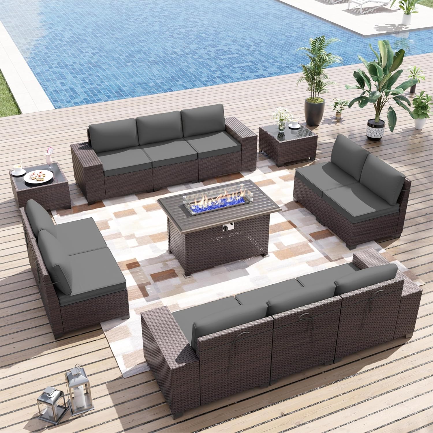 ALAULM LS-12PCS+FP-GREY Patio-Conversation-Sets - View #8