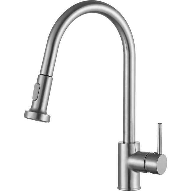 ANZZI Tycho Brushed Nickel 1-Handle Deck-Mount Pull-Out Handle Kitchen Faucet ANZZI Tycho Brushed Nickel 1-Handle Deck-Mount Pull-Out Handle Kitchen Faucet