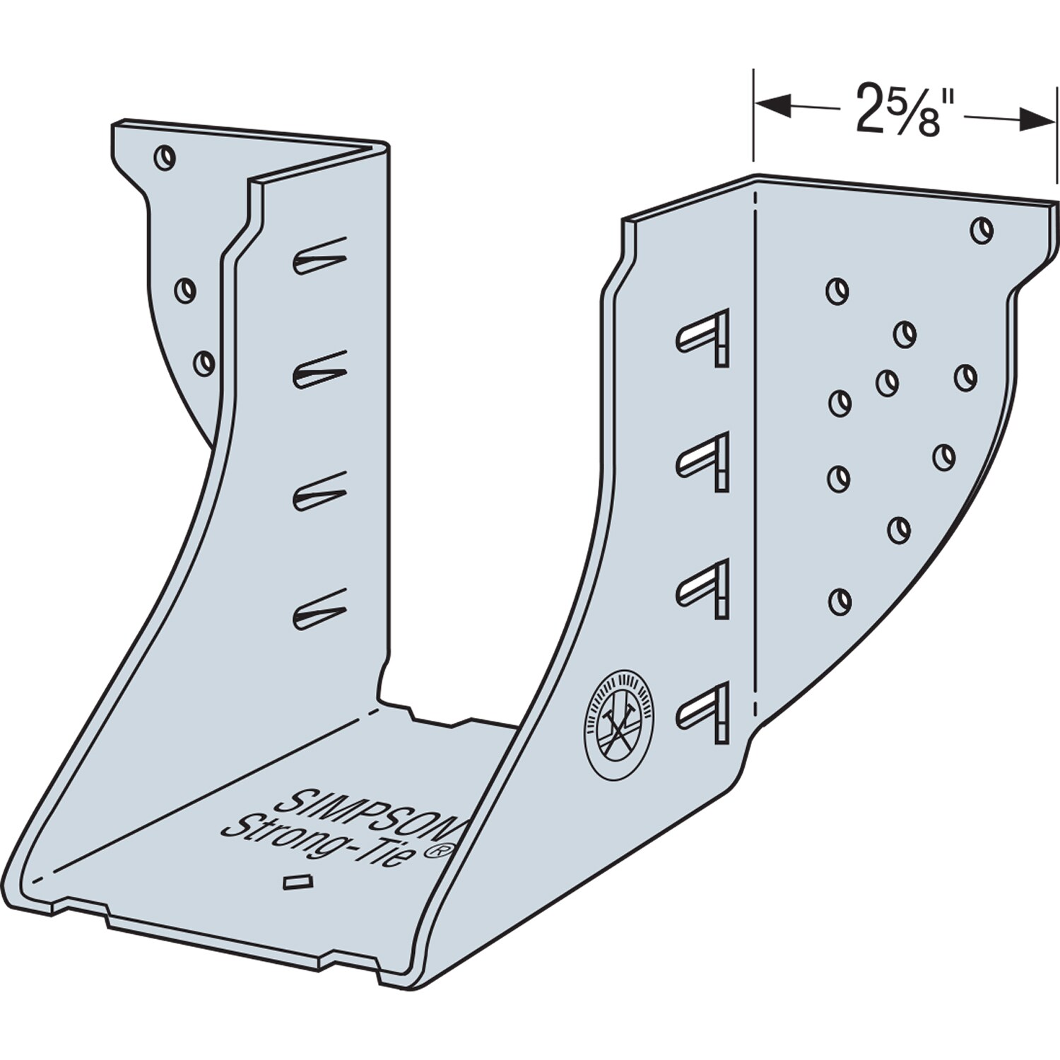 Simpson Strong-Tie HGUS Galvanized Face-Mount Joist Hanger for 7