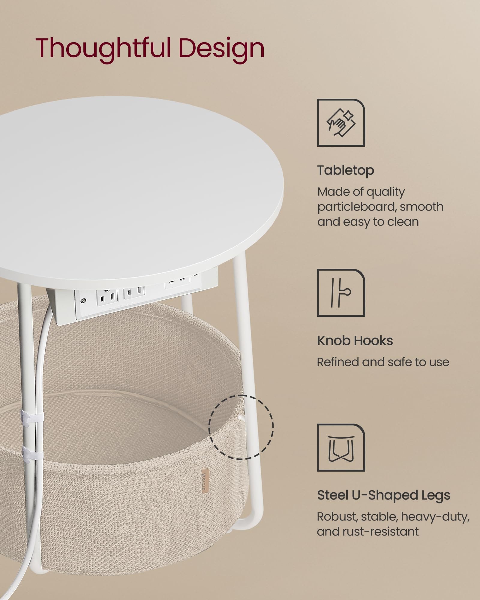 SONGMICS HOME LET228W01 End-Tables - View #3