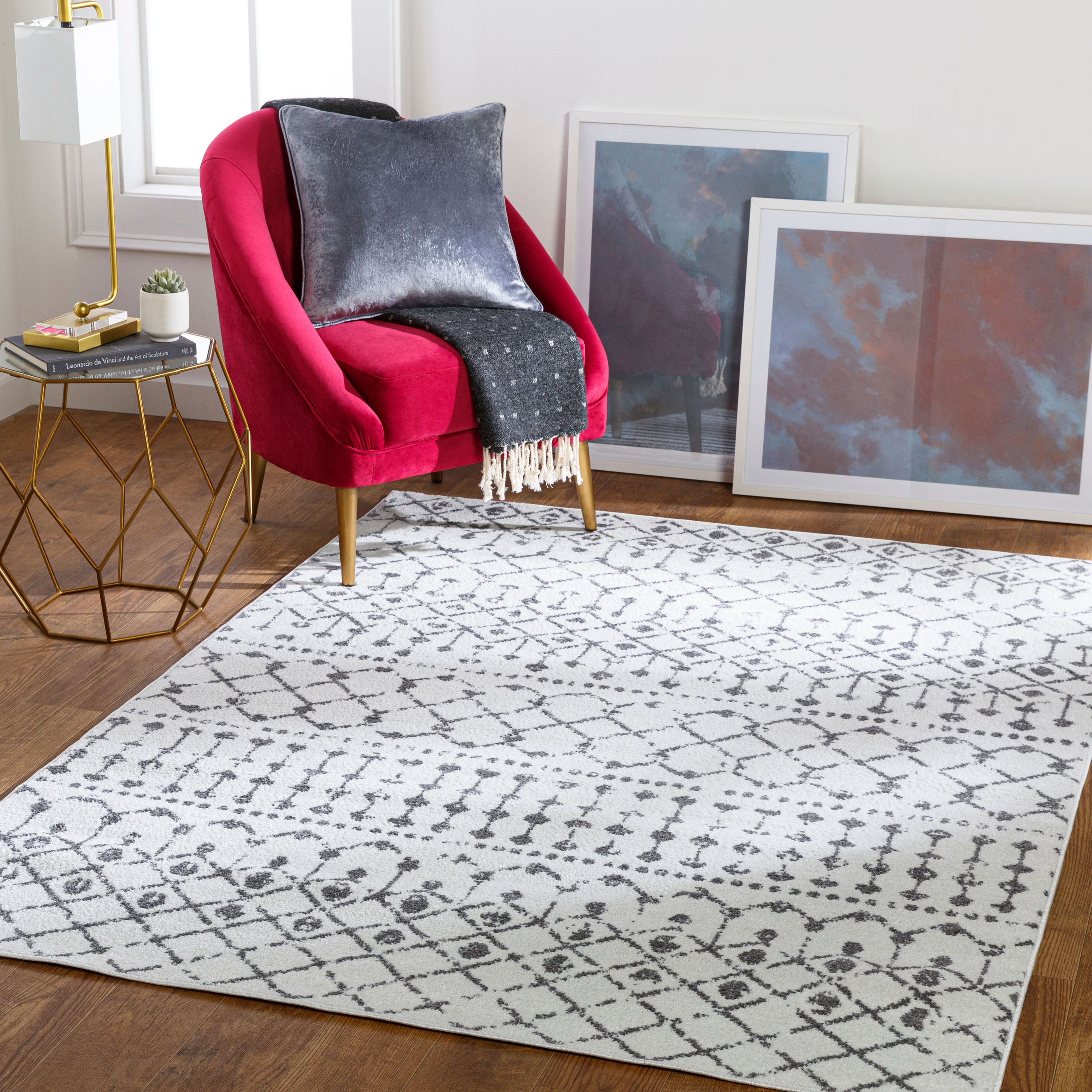 Artistic Weavers ADU2316-537 Andalus 5 x 7 Medium Gray Indoor Tribal Global Area Rug