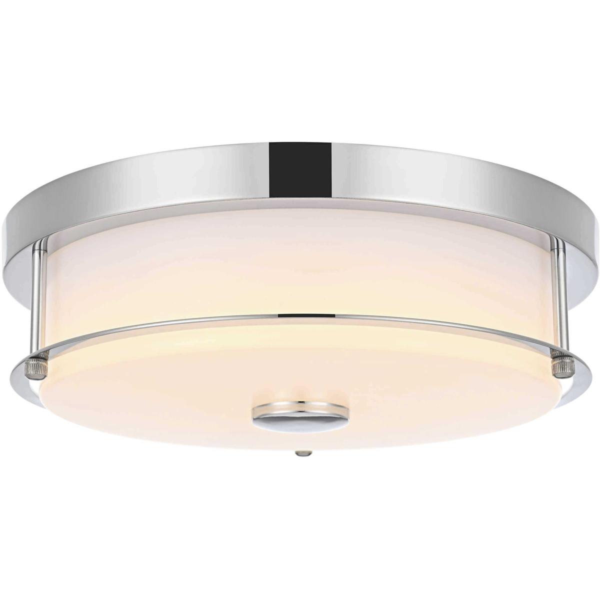 Elegant Lighting Living District LD304F12C Kolson 1 Light 12 inch Chrome Flush Mount Ceiling Light