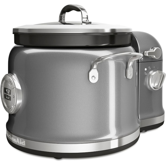 KitchenAid 4-Quart Stainless Steel Round Slow Cooker at
