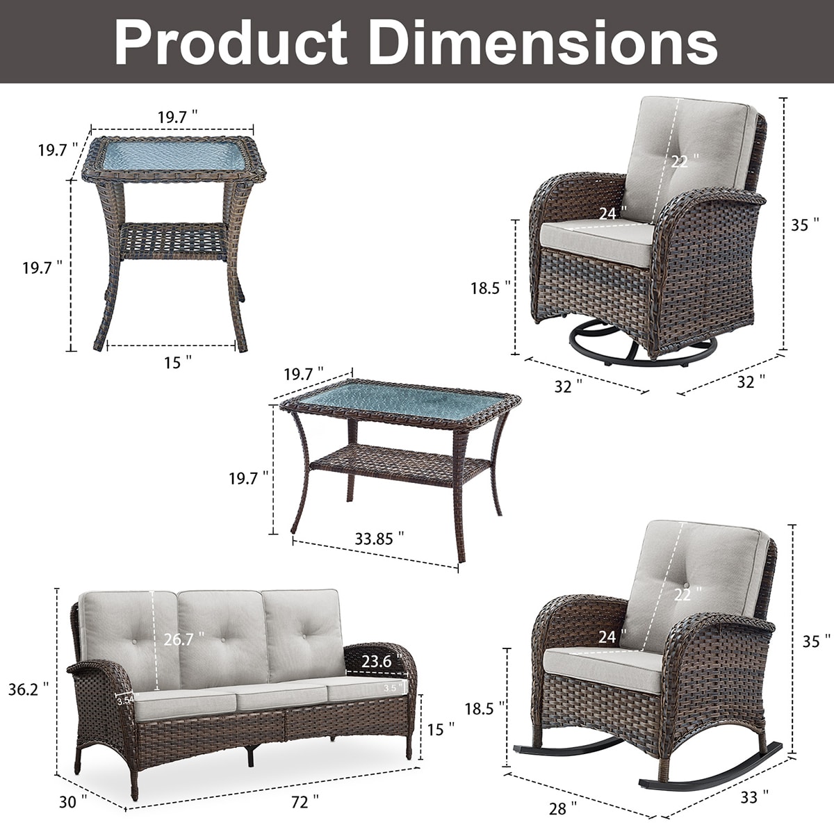 Rilyson FS114R50085086-2 Patio-Conversation-Sets - View #8