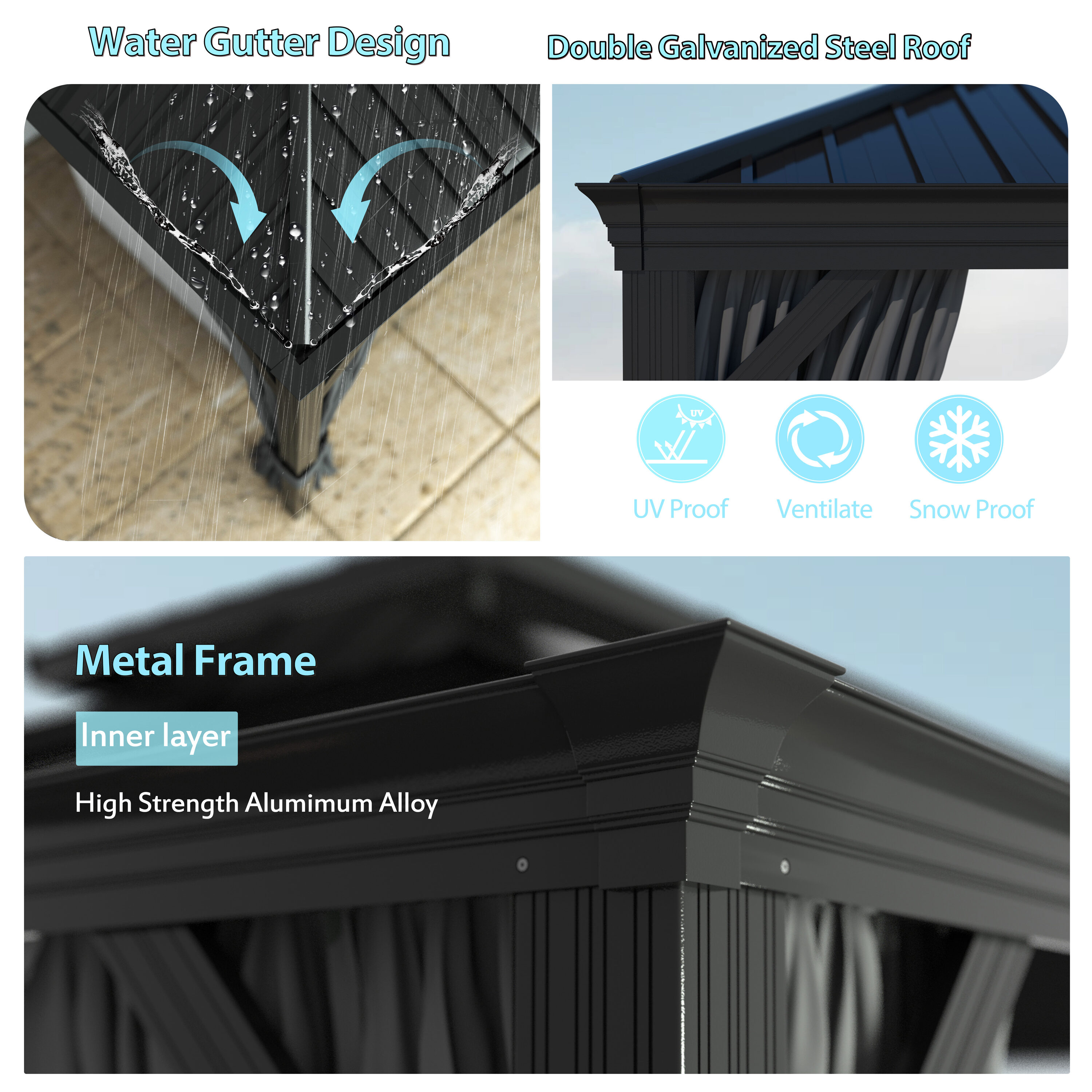VEIKOUS PG0201-09-31 Wood-Resin-Gazebos - View #4