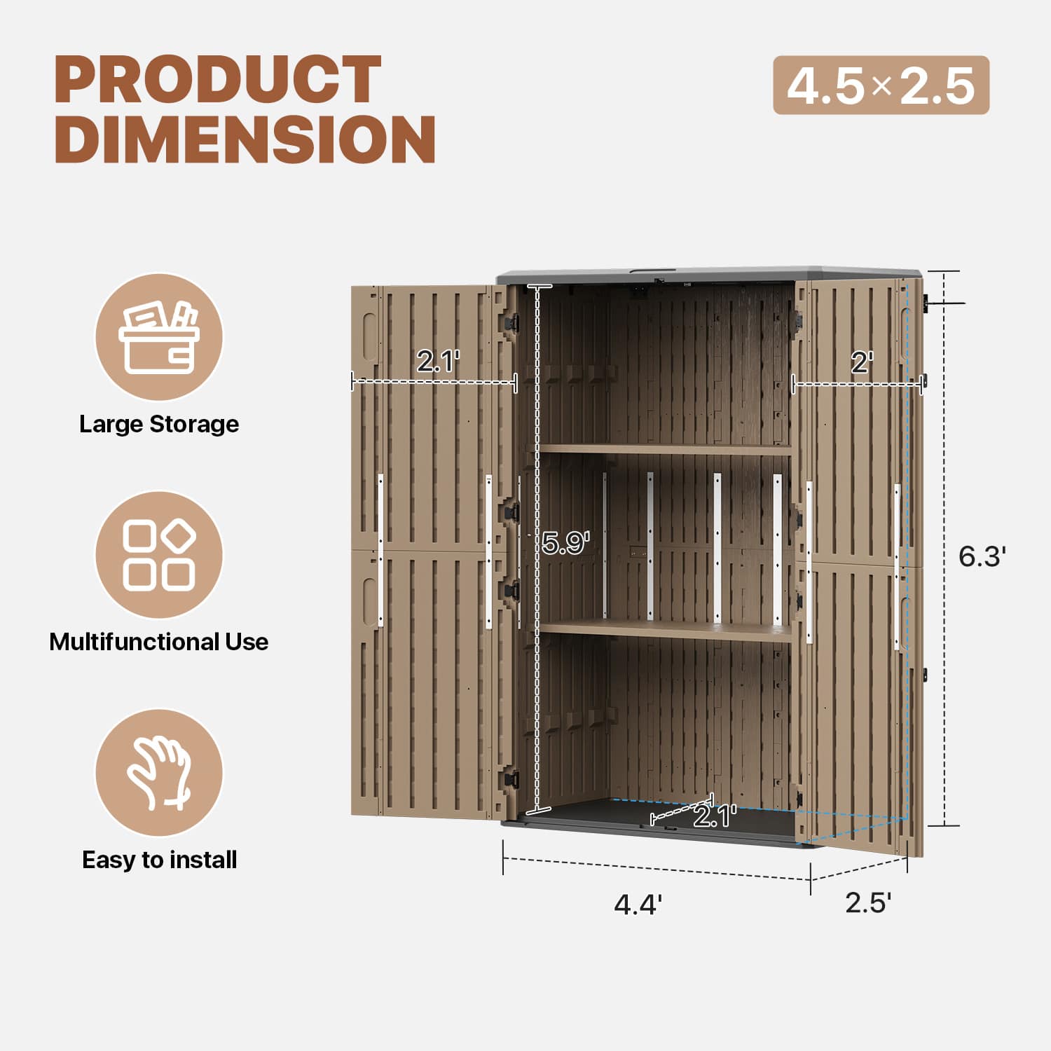 Sunmthink Z-MSD027-43BR Vinyl-Resin-Storage-Buildings - View #4