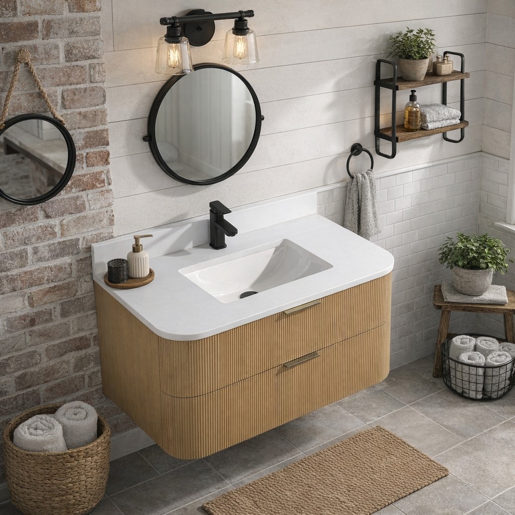 Ari Kitchen & Bath AKB-CHANTAL-36-OAK Bath-Vanity-Combo - View #14