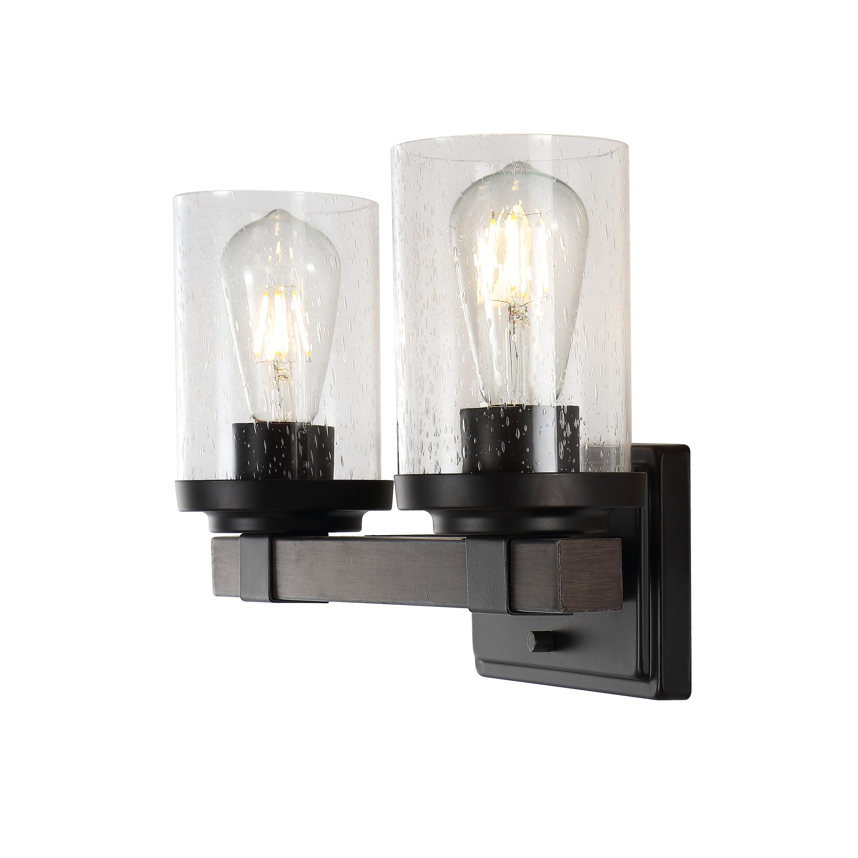 Bungalow 15" Oil-Rubbed Bronze Glass Vanity Light