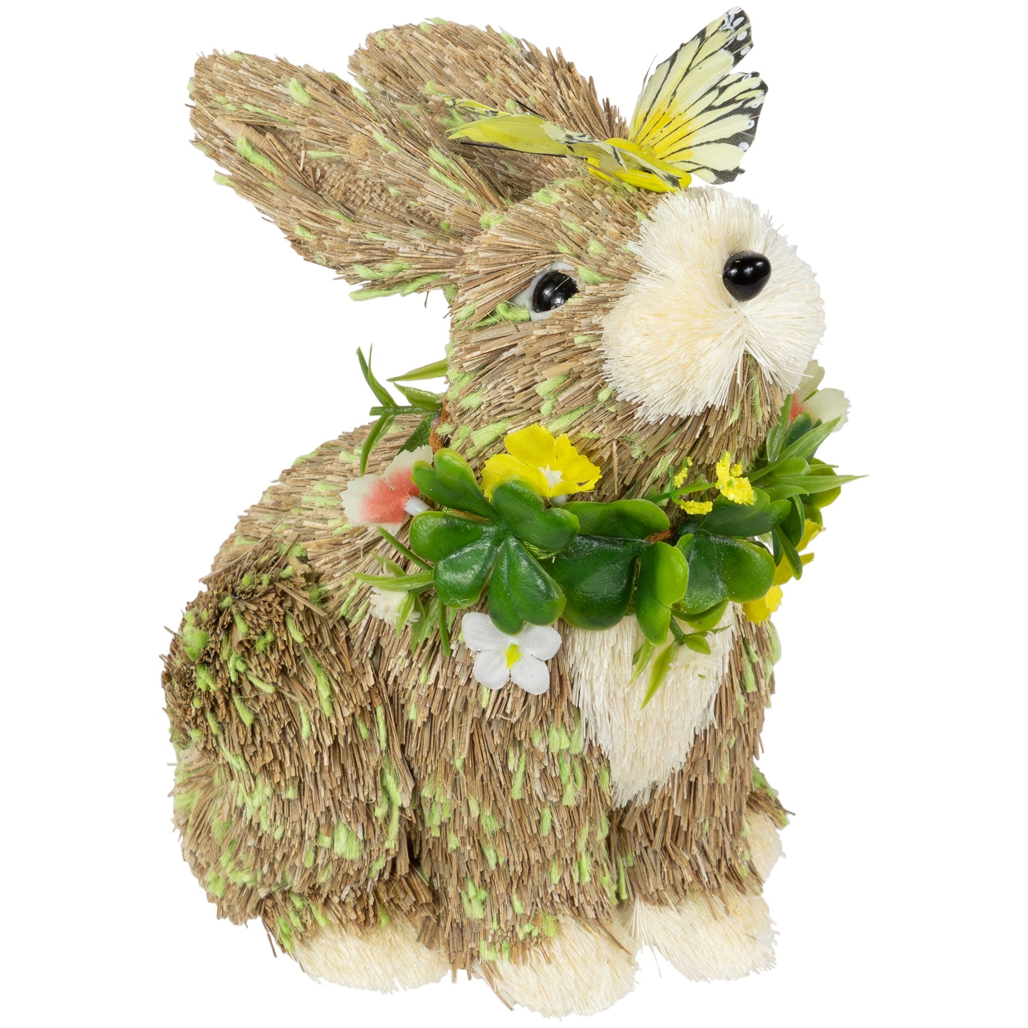 Northlight Easter Bunny with Butterfly Straw Figurine - 8 inch