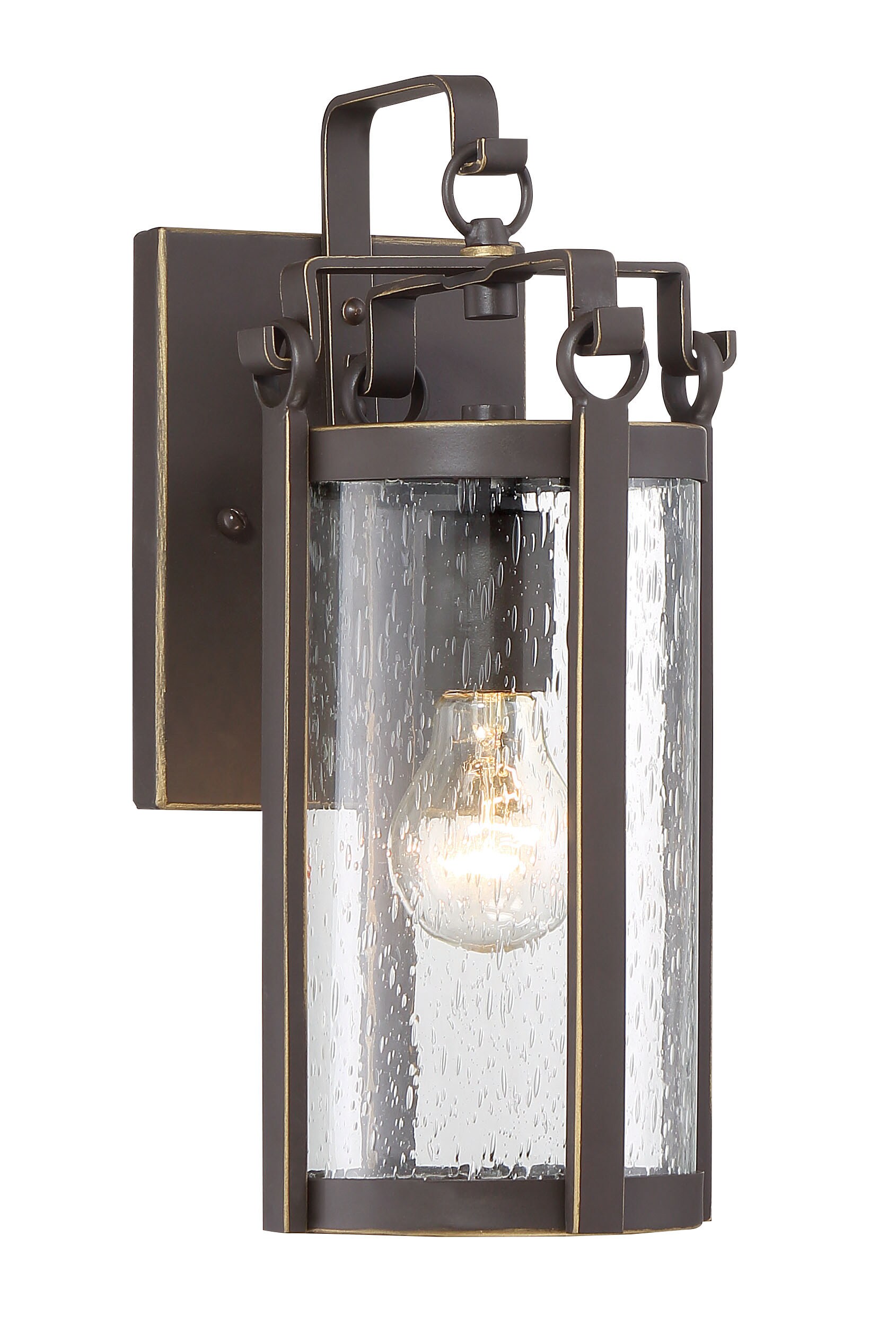 Minka Lavery 72691-226 Somerset Lane 1 -Light 14.25-in H Distressed Bronze Hardwired Outdoor Wall Light