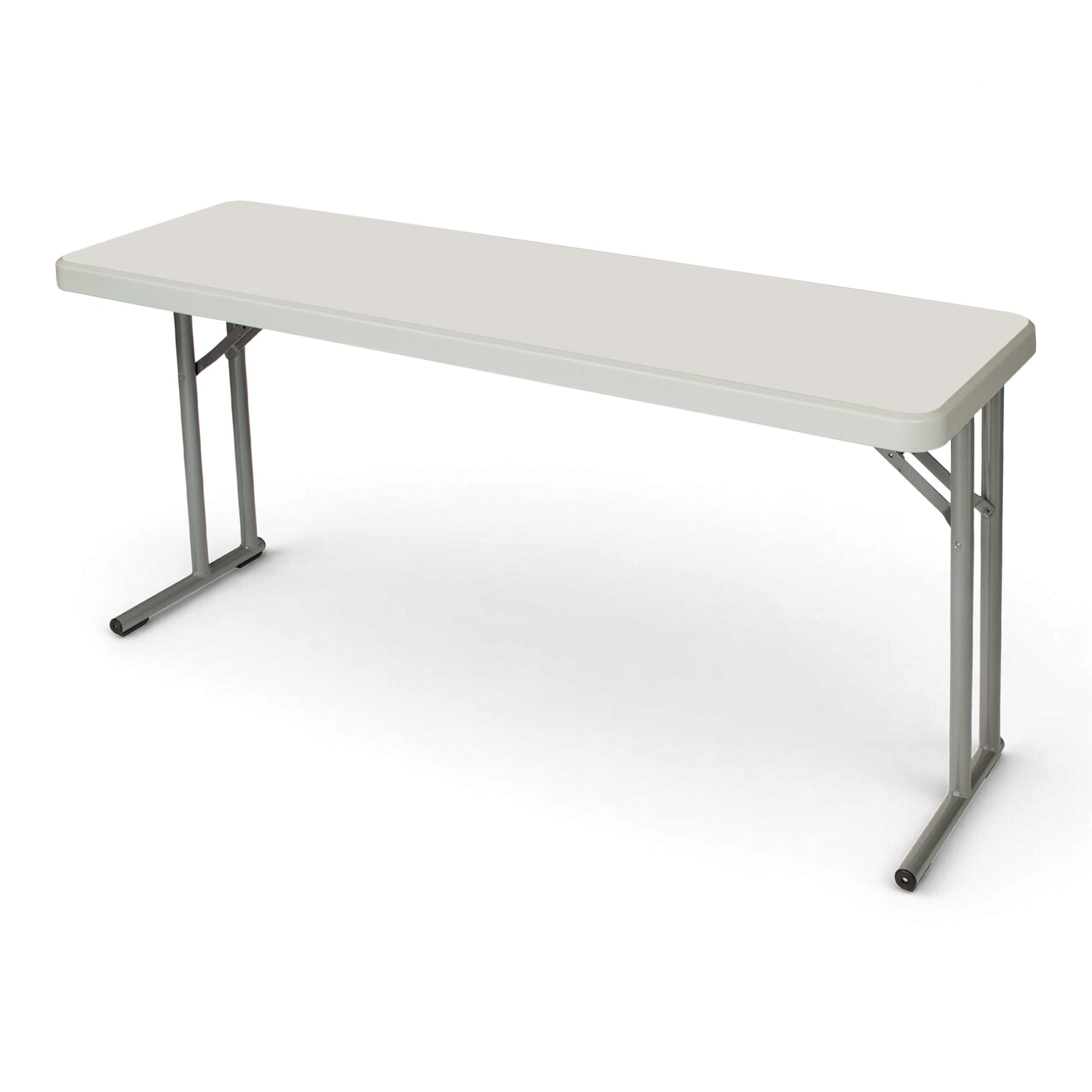 Hampden Furnishings 5-ft x 1.5-ft Gray Plastic Rectangle Indoor, Outdoor Folding Dining Table 3 -Person
