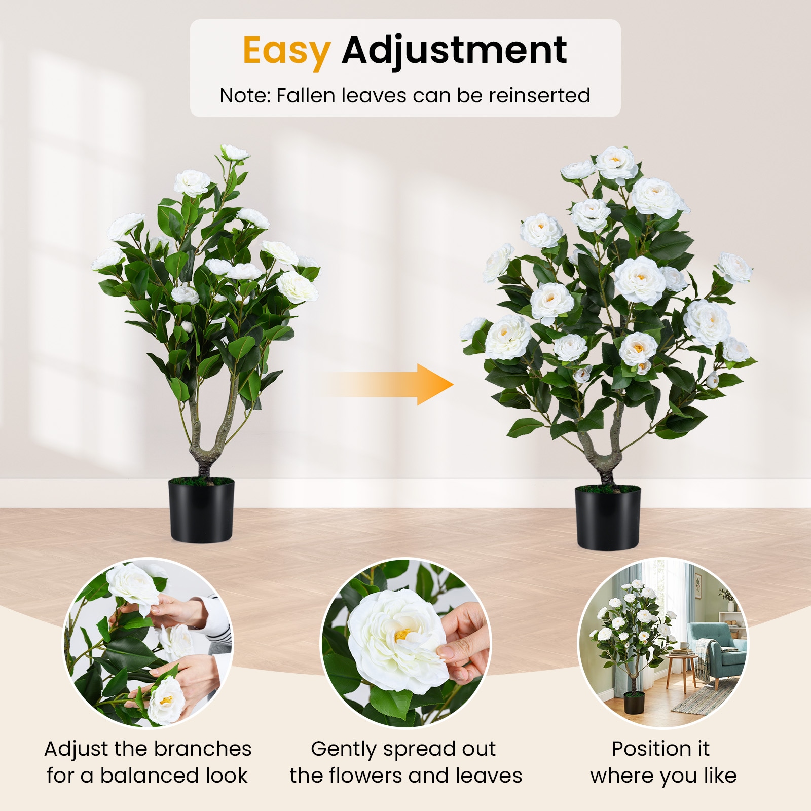 Poinic CWZH10497WH-2 Artificial-Plants-Trees - View #3