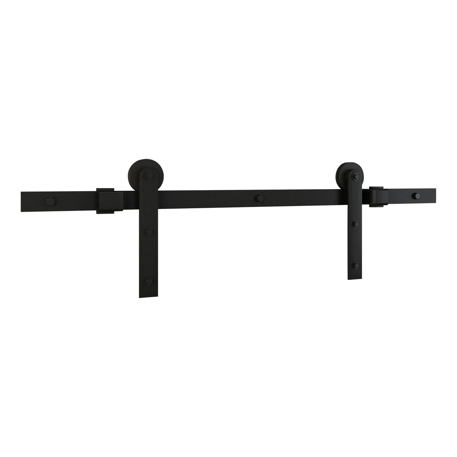 National Hardware Matte Black Indoor/Outdoor Single & Double Barn Door Hardware Kit N700-001 Sansujyuku sansujyuku.com