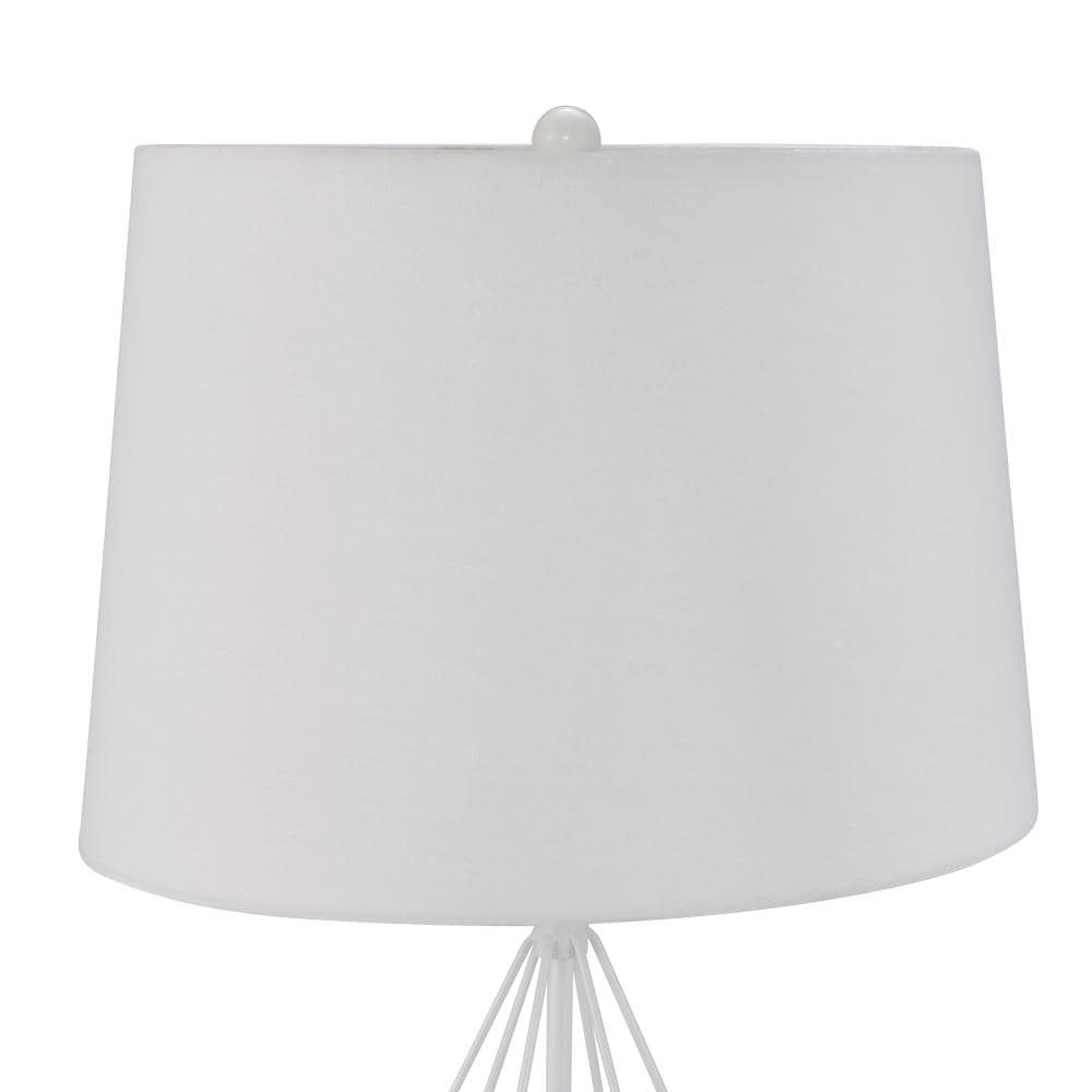 Boston Loft Furnishings Jayben 25.25-in White Table Lamp with Fabric ...