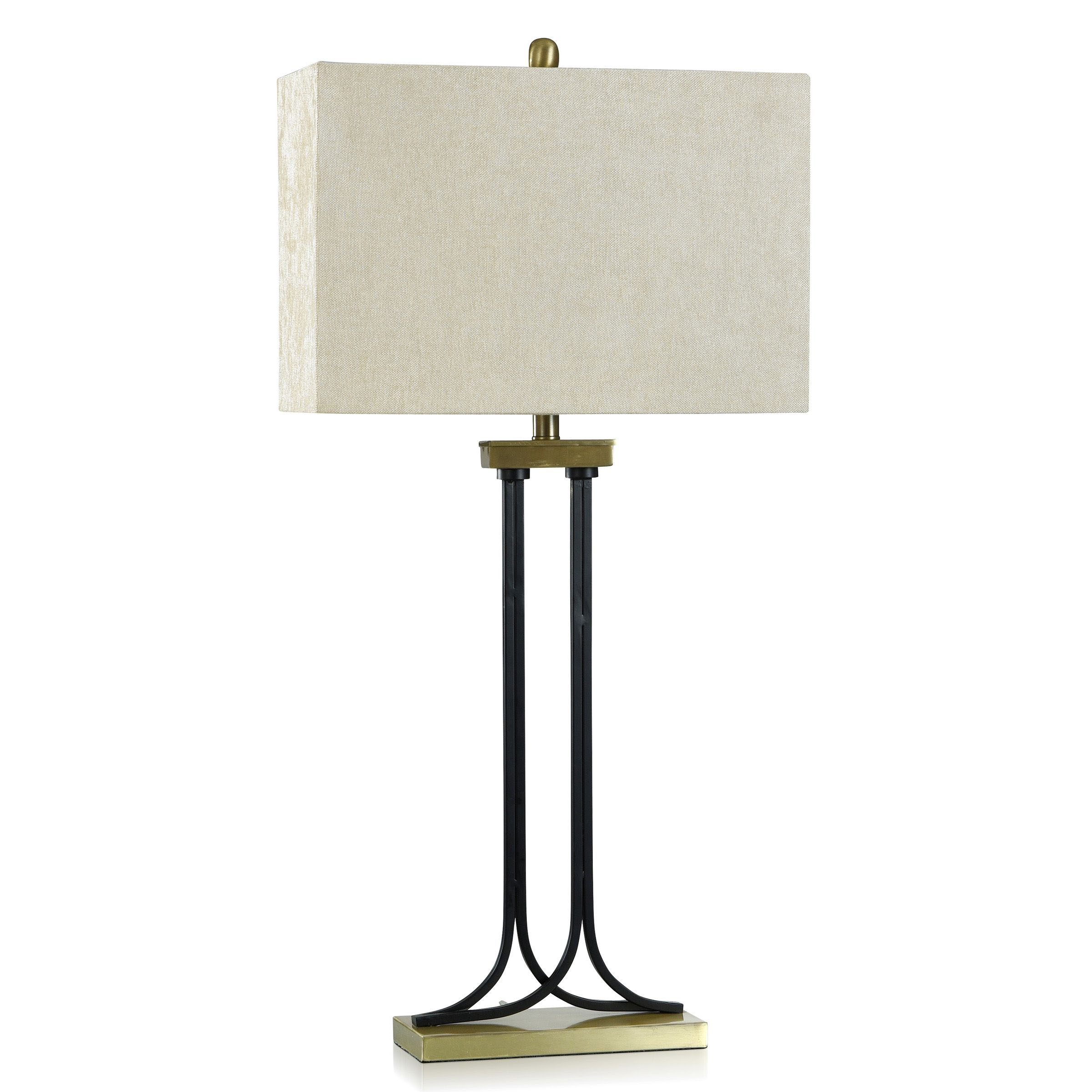StyleCraft Home Collection L331293DS Gold On/Off Switch Table Lamp with Linen Shade