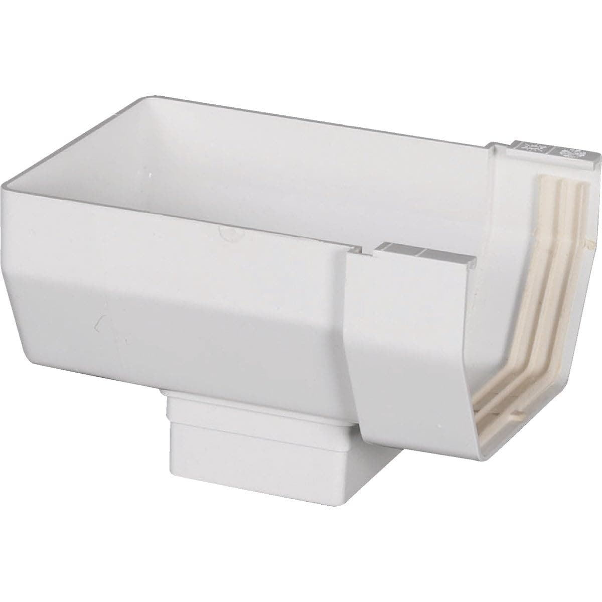Amerimax  5 in. H x 4 in. W x 5 in. L White Vinyl Gutter Outlet - Case of: 10;10