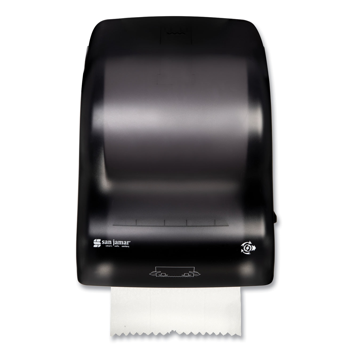 San Jamar SJMT7400TBK Black Automatic Paper Towel Dispenser