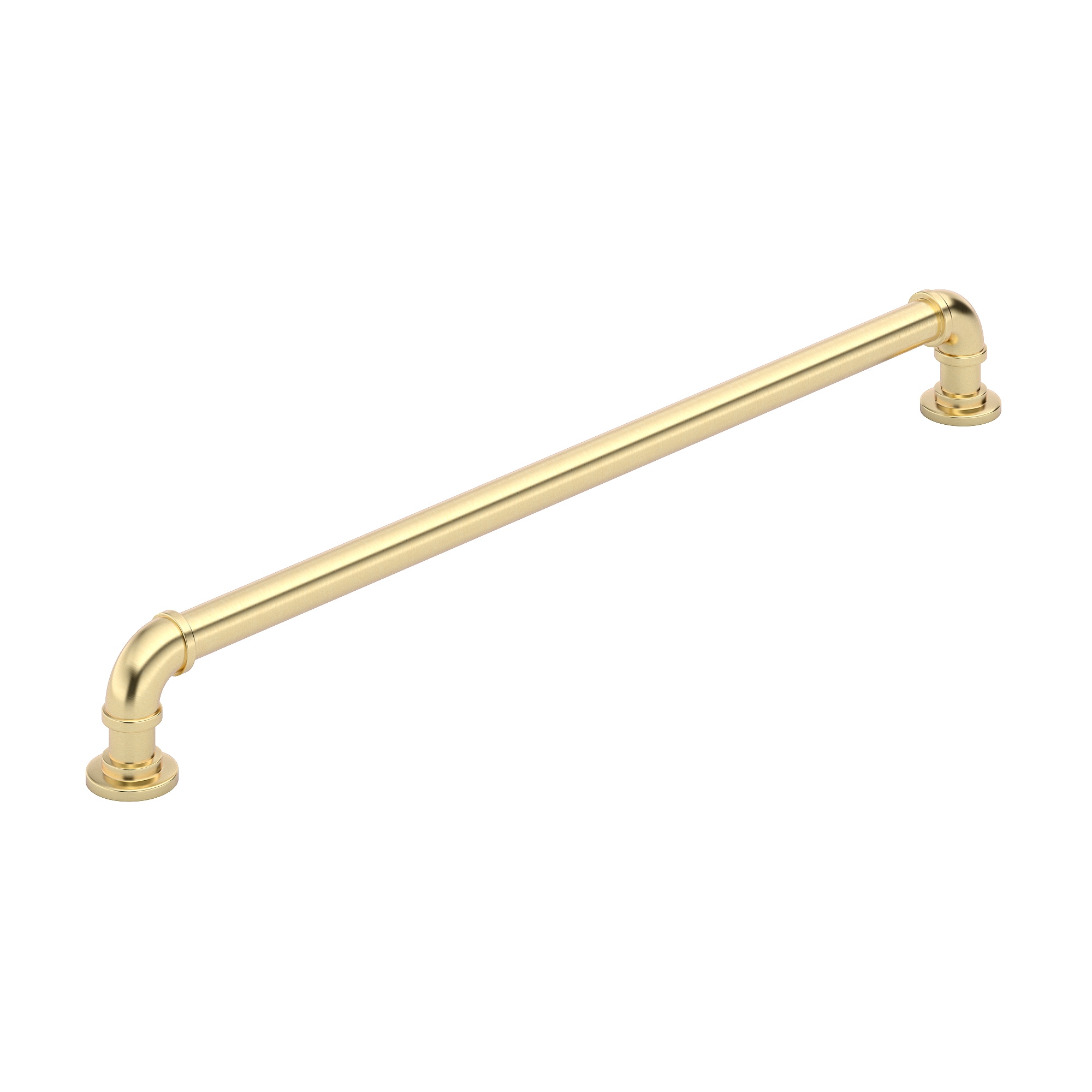 Richelieu BP2209320160 Steampunk 12-5/8-in , 320mm Center to Center Satin Brass Cylindrical Handle