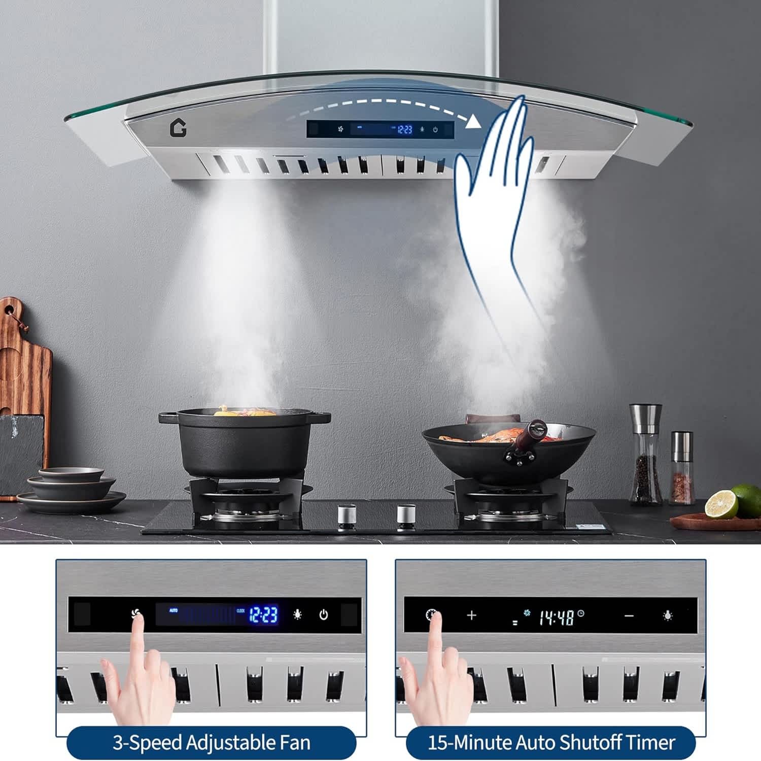 Qeetex 1LSHQQPHO-16G6AJQK Undercabinet-Range-Hoods - View #5