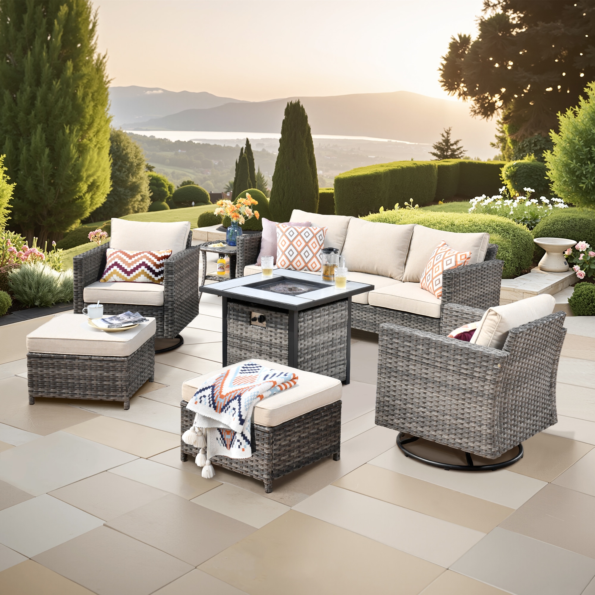 XIZZI XSQRCFP6174 Patio-Conversation-Sets - View #2