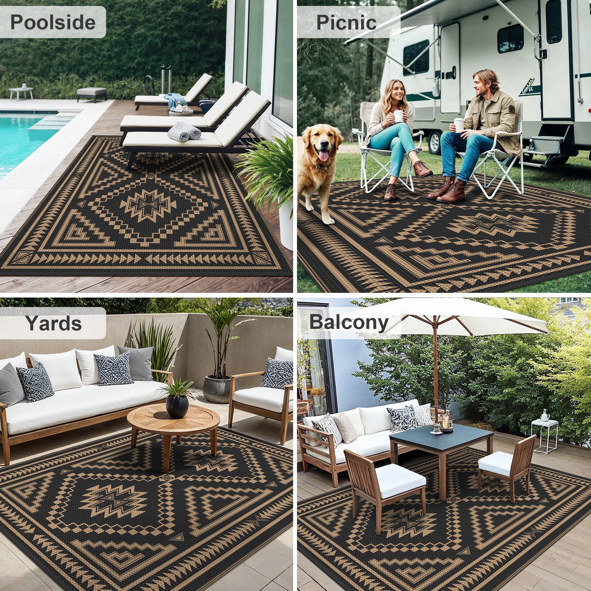 BAVNI PD33-BLACKBROWN6X9 rugs - View #4