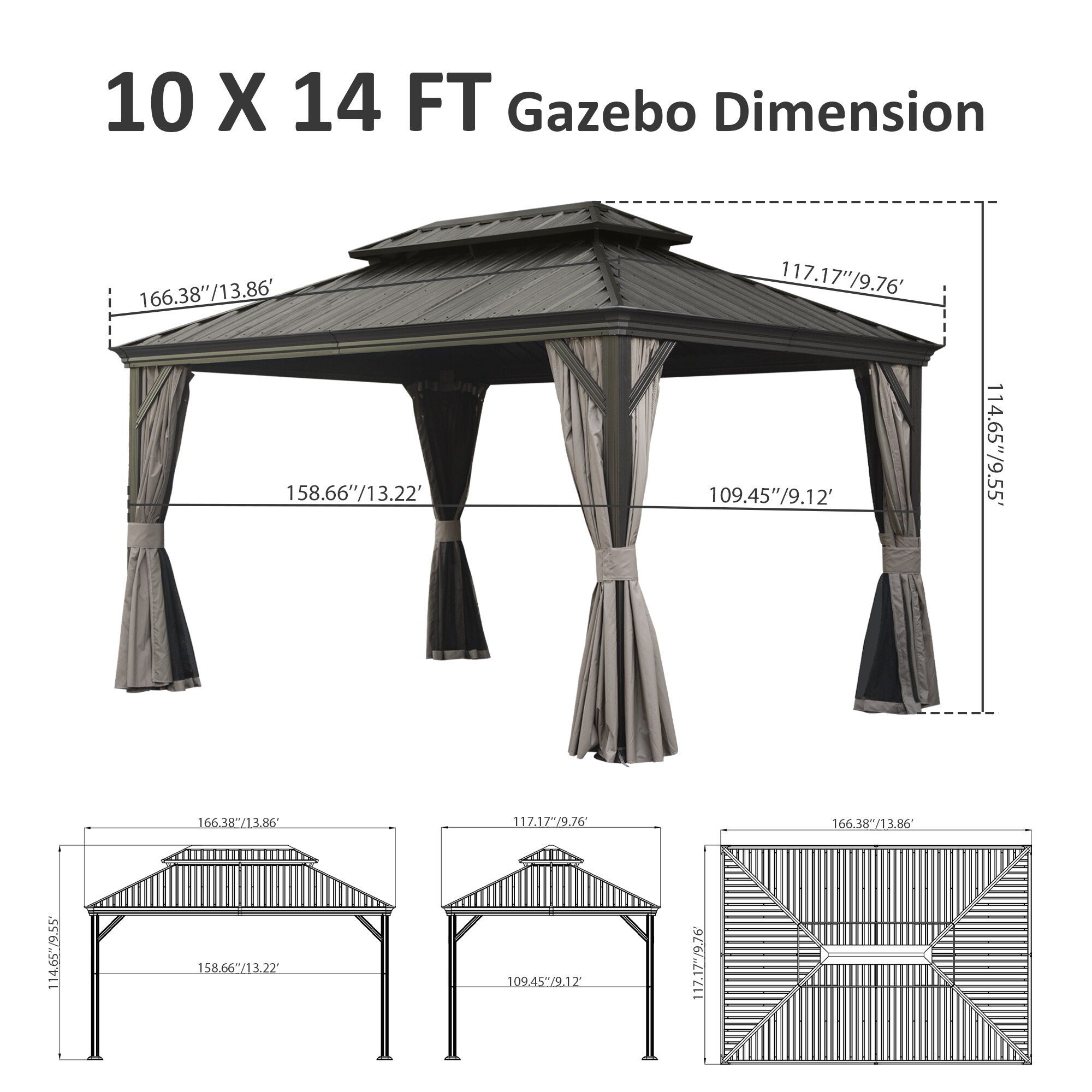LUXEYARD DS-X-W1859S00136 Wood-Resin-Gazebos - View #9