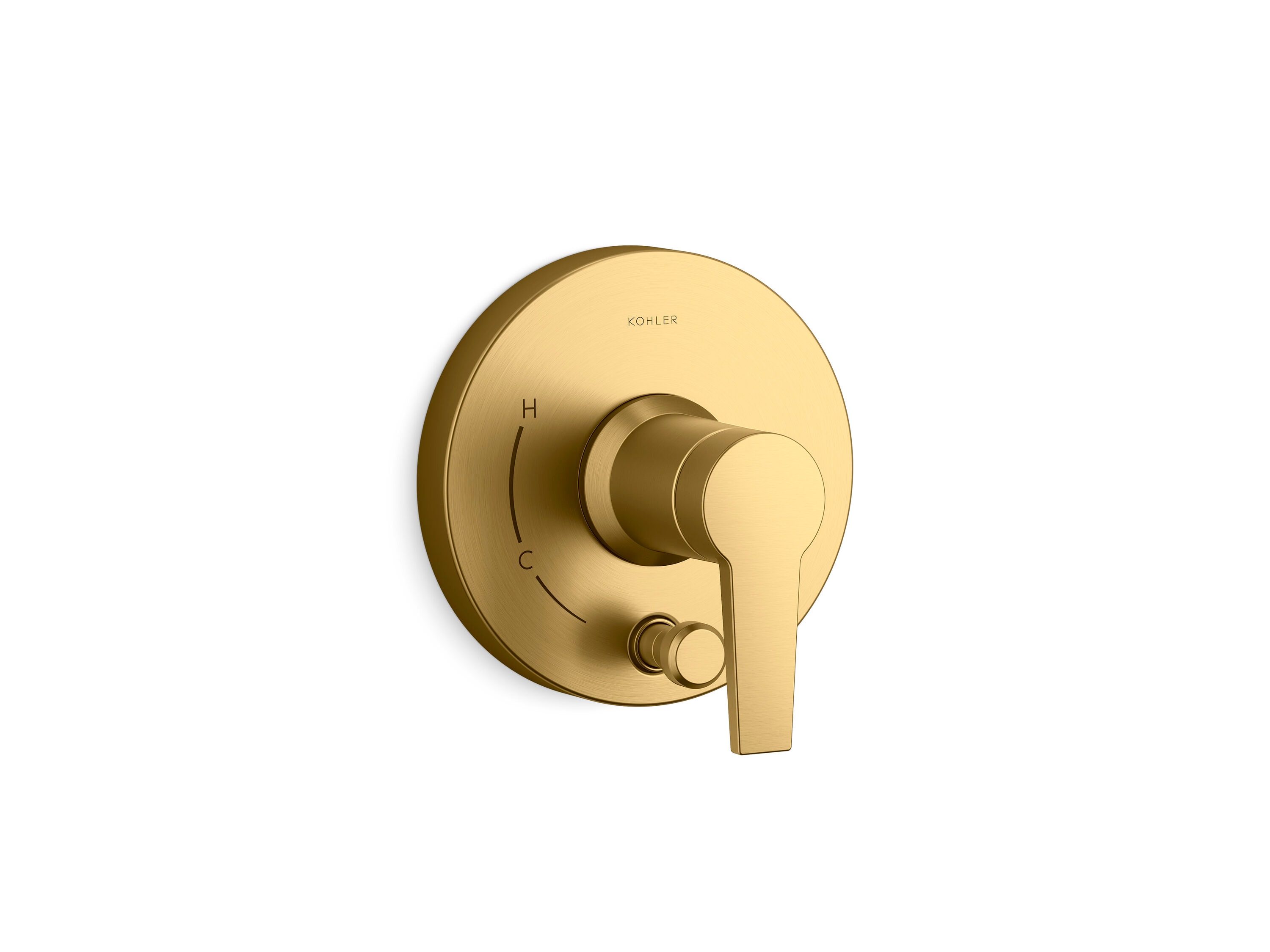 KOHLER Pitch Vibrant Brushed Moderne Brass 1-handle Sold separately Bathtub and shower Faucet ( Valve not Included )