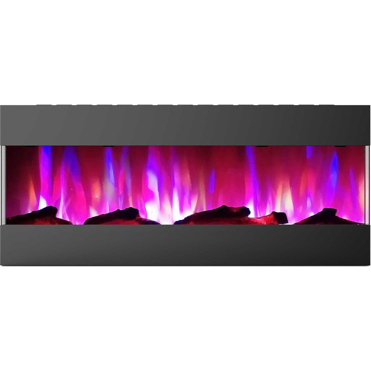 Cambridge CAM50RECWMEF-2BLK 50-in W Black Wall mount LED Wall-mount Electric Fireplace with Remote Control Included