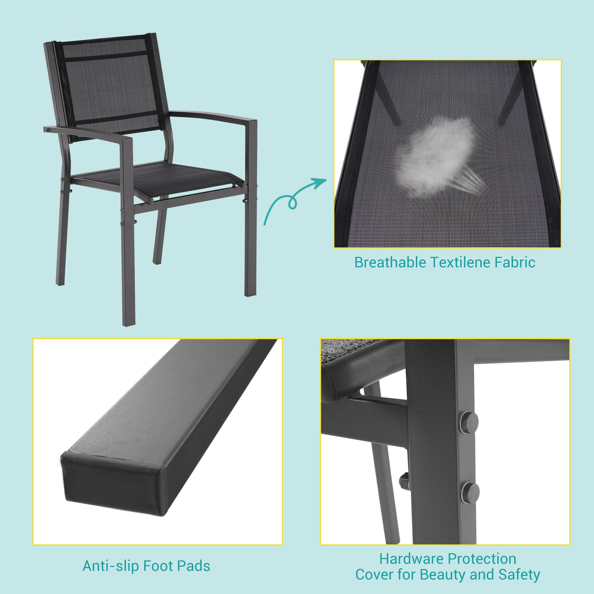 ACEGOSES LW-267-BK Patio-Conversation-Sets - View #5