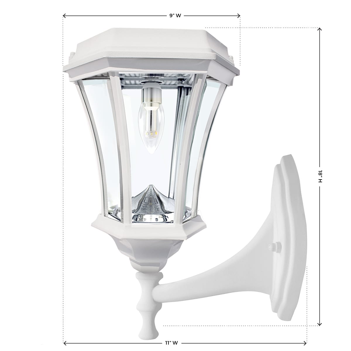 Gama Sonic Victorian Bulb 15-in White Traditional Post Light in the Post  Light Parts department at