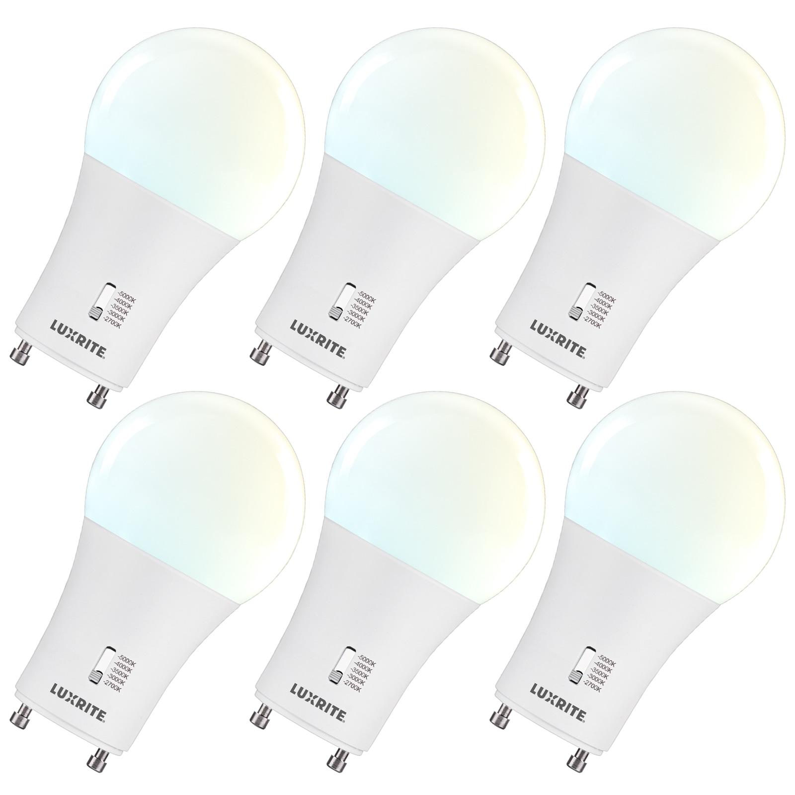Luxrite A19 LED Bulbs 60 -Watt EQ A19 Tunable white Twist lock base GU24 Dimmable LED General purpose Light Bulb