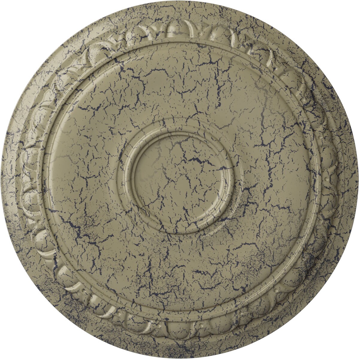 Ekena Millwork CM24CACSC Caputo 24.25-in W x 24.25-in L Painted Castle Stone Crackle Polyurethane Whole Ceiling Medallion