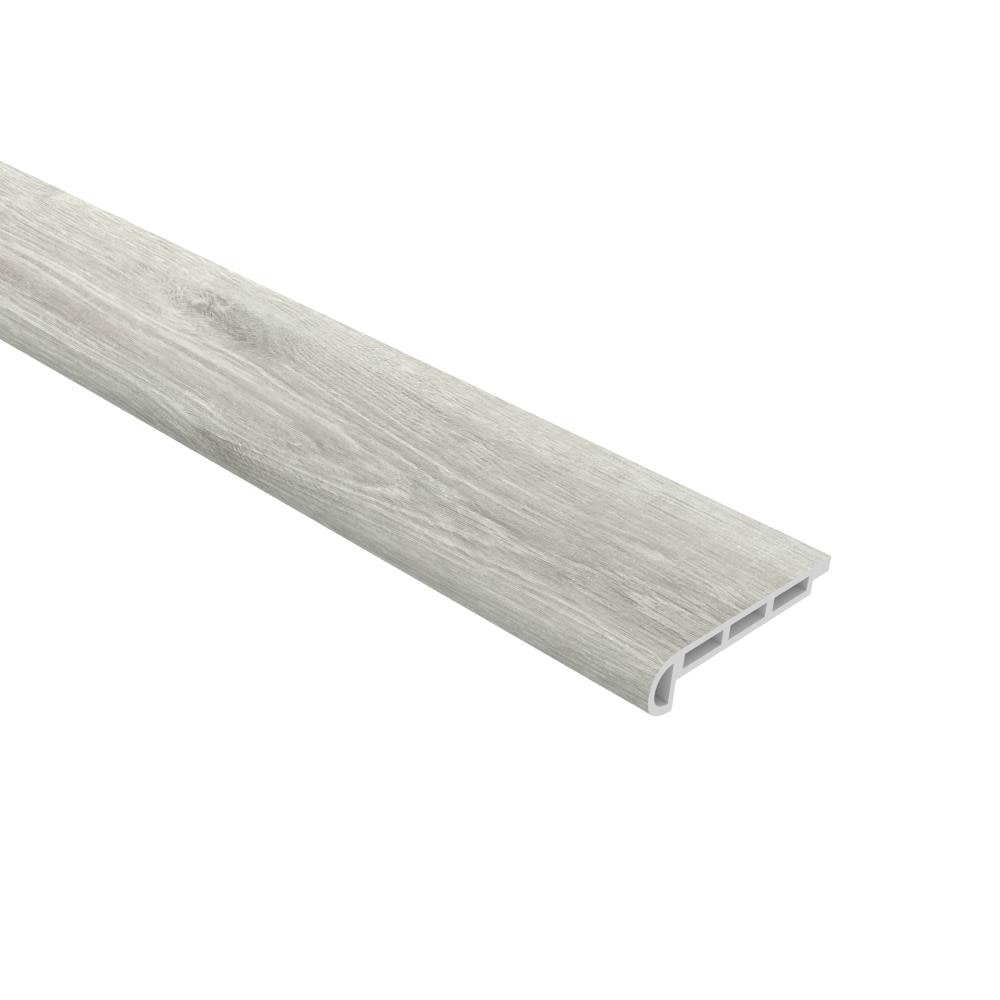 CALI 7904501715 Mute Step 2.06-Inches x 72-Inches x 0.75-Inches White Aspen Prefinished Vinyl Flush Stair Nosing