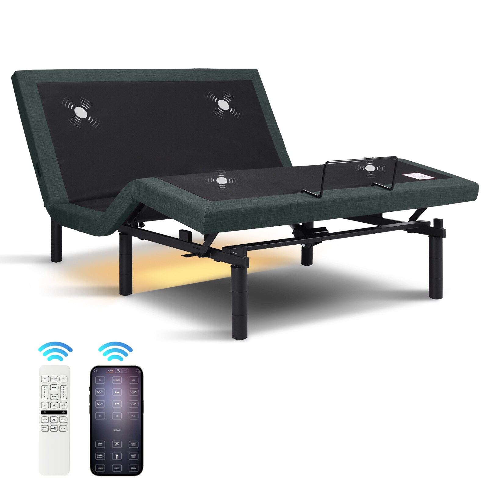 Outopee LO1G52004055 Black Queen Metal Adjustable Bed