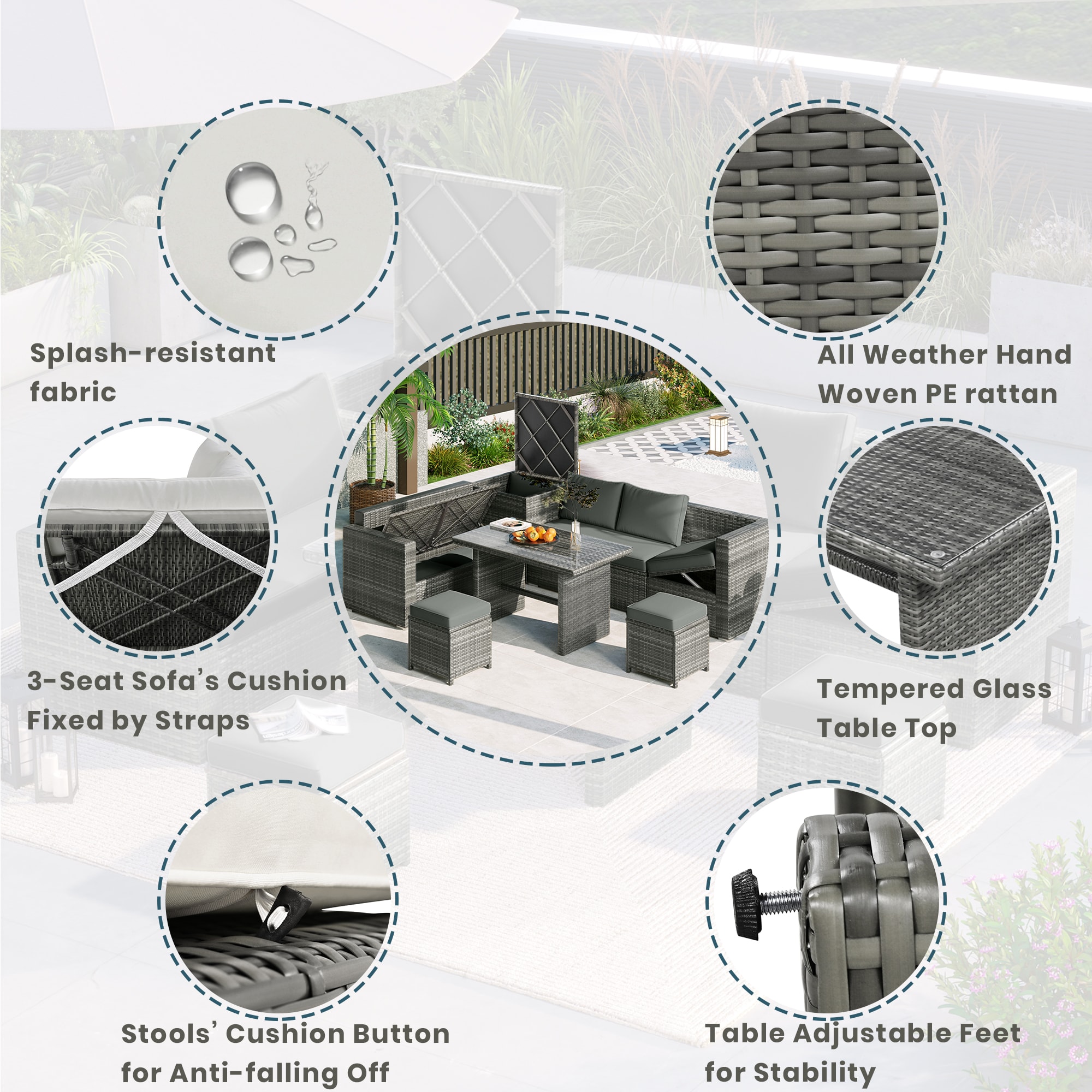 Wooakway FXLS0609-604A681 Patio-Conversation-Sets - View #2